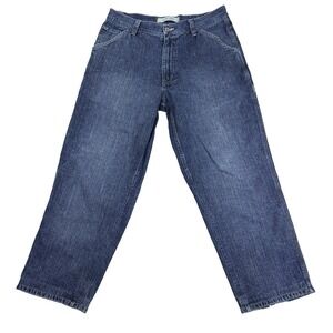 Urban Pipeline Men Carpenter Jeans 32x30 Dark Wash Utility Workwear Straight Leg